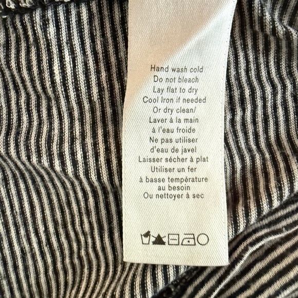 Rag and Bone Light Striped Jersey Weight Mini Linen Blend VNeck Dress d - Picture 6 of 11